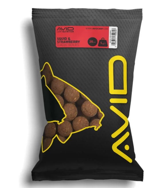 Avid Carp Boilies Squid&Strawberry 20mm 1kg Essen