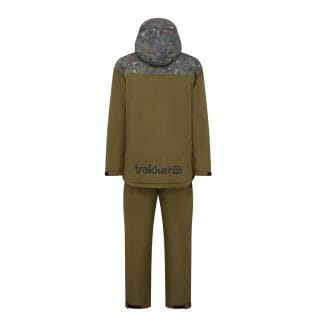 Trakker CR 2 Piece Winter Suit Camo - Medium, Regenanzug, Olivgrün, Tarnmuster, Kapuze, Zweiteilig