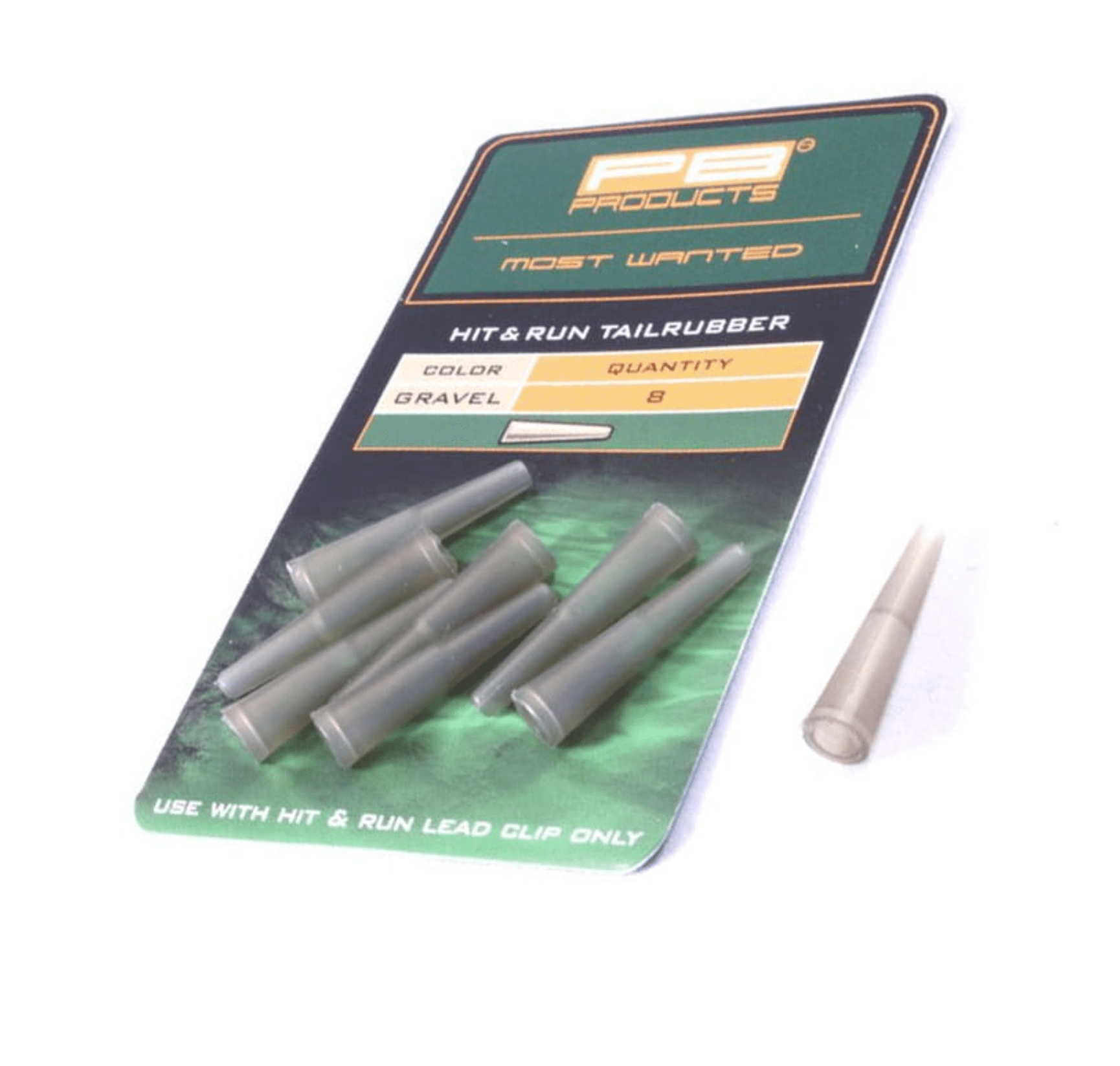 PB Products H&R Tailrubbers Leadclip Gravel 8 piezas