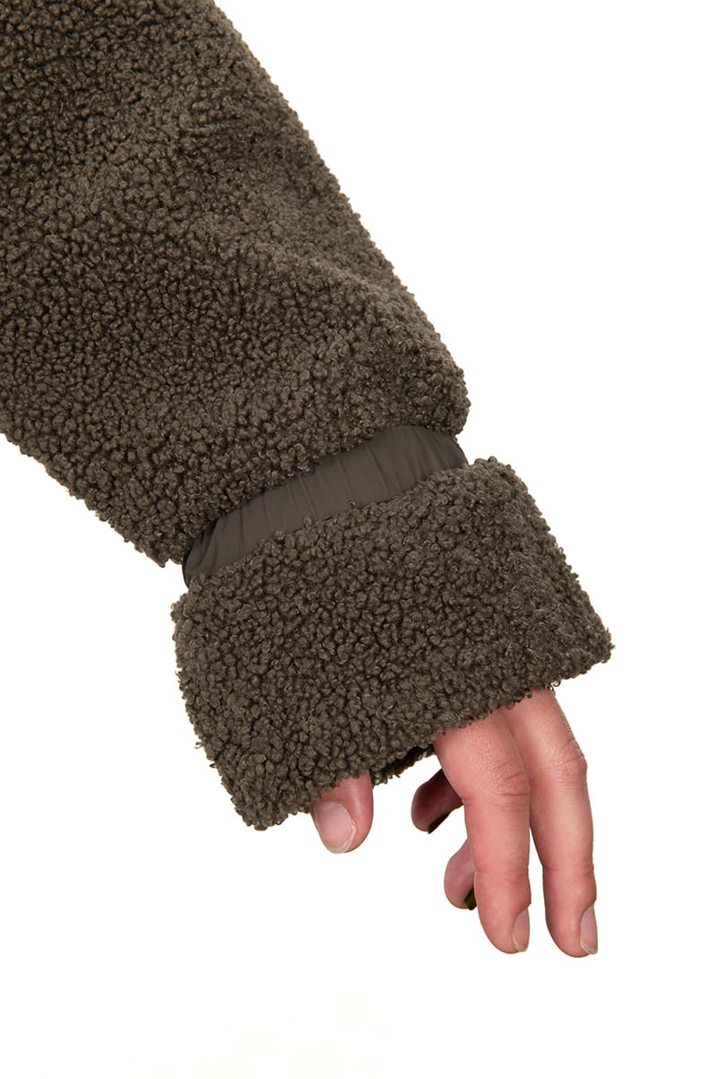 Fox Womens Explorer Hybrid Fleece Jacket S – Bild 4, Fleece, Lammfell-Optik, Kragenstulpe, Mantelärmel, Baumwoll-Langarm