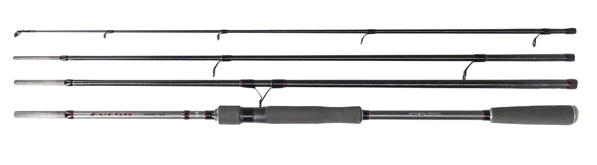 Daiwa Fuego Predator Travel Spin 240cm 15-50g 4-teilig Fischen, Draußen, Wasser, Schlagstock, Stock