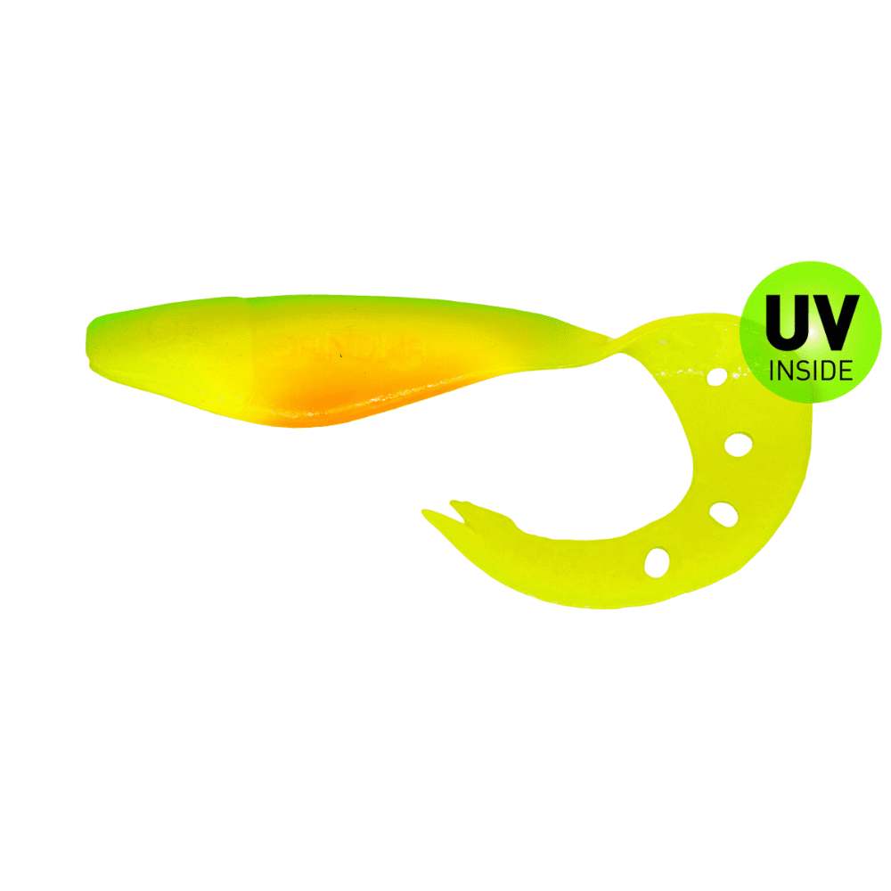 SX Sandra Twister 7 cm (2,5") Fluogeel Groen 5 Stuks Besteck, Löffel