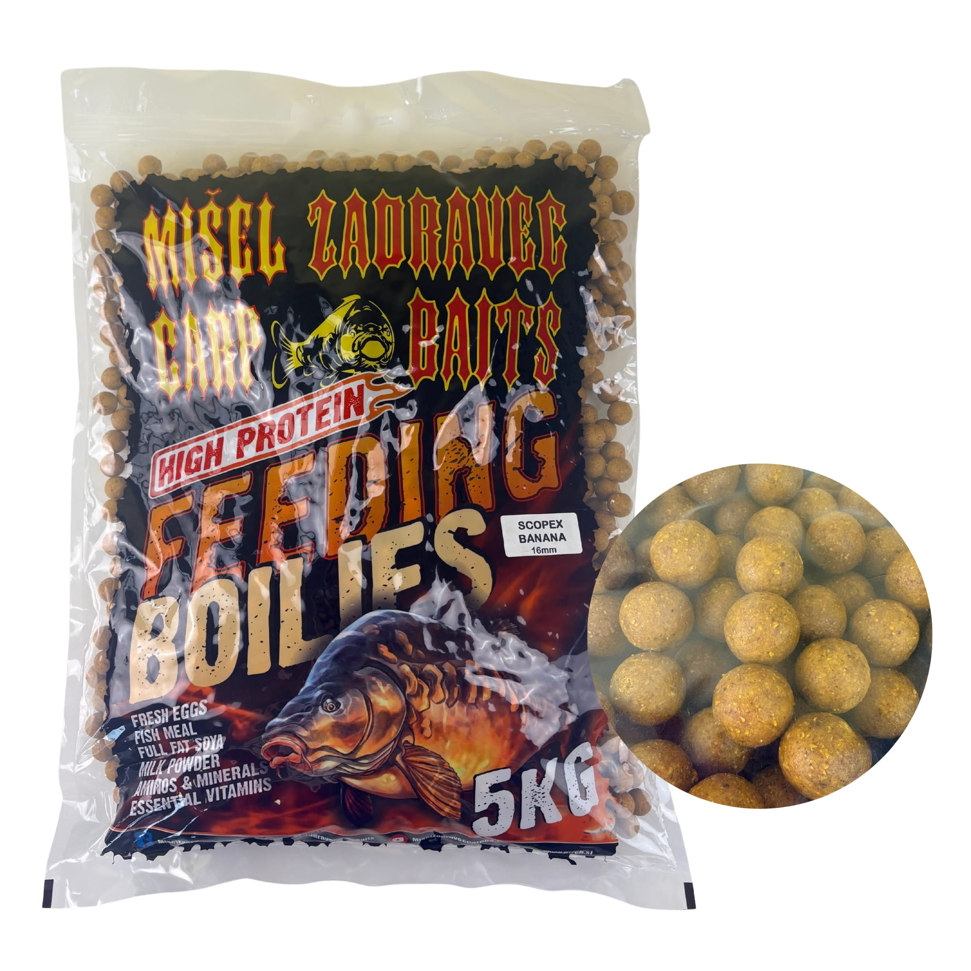 Hakenpellets, Fischfutter, Boilies, 5 kg, Proteinquellen