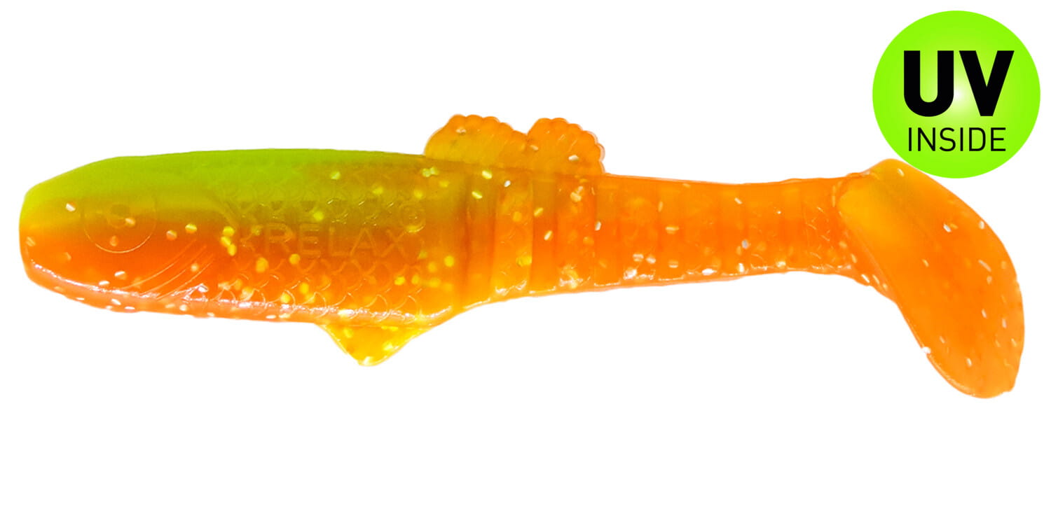 Relax Montana Shad 12,5 cm (4,5") Orange-Glitter / Fluogrün-Glitter 2 Stück Besteck, Löffel