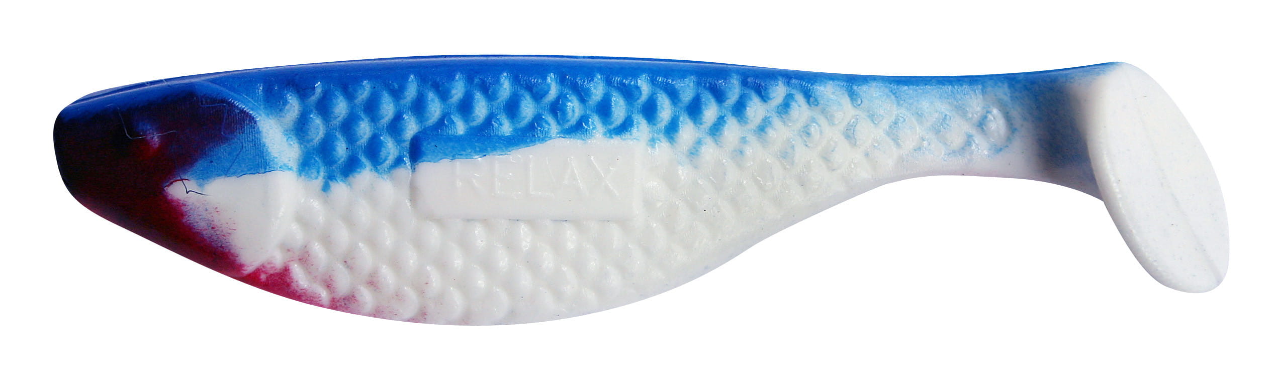 Relax Aqua 10cm (4") Reinweiß / Blau 10 Stück, gummi, softbait, fishing lure, köder, plastik