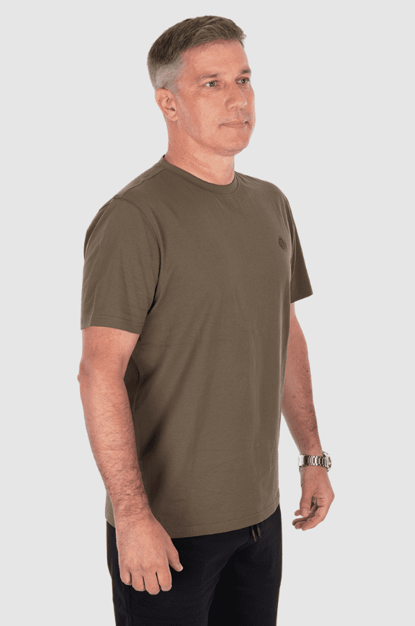 t-shirt, oliv, Rundhals, Kurzarm, basic