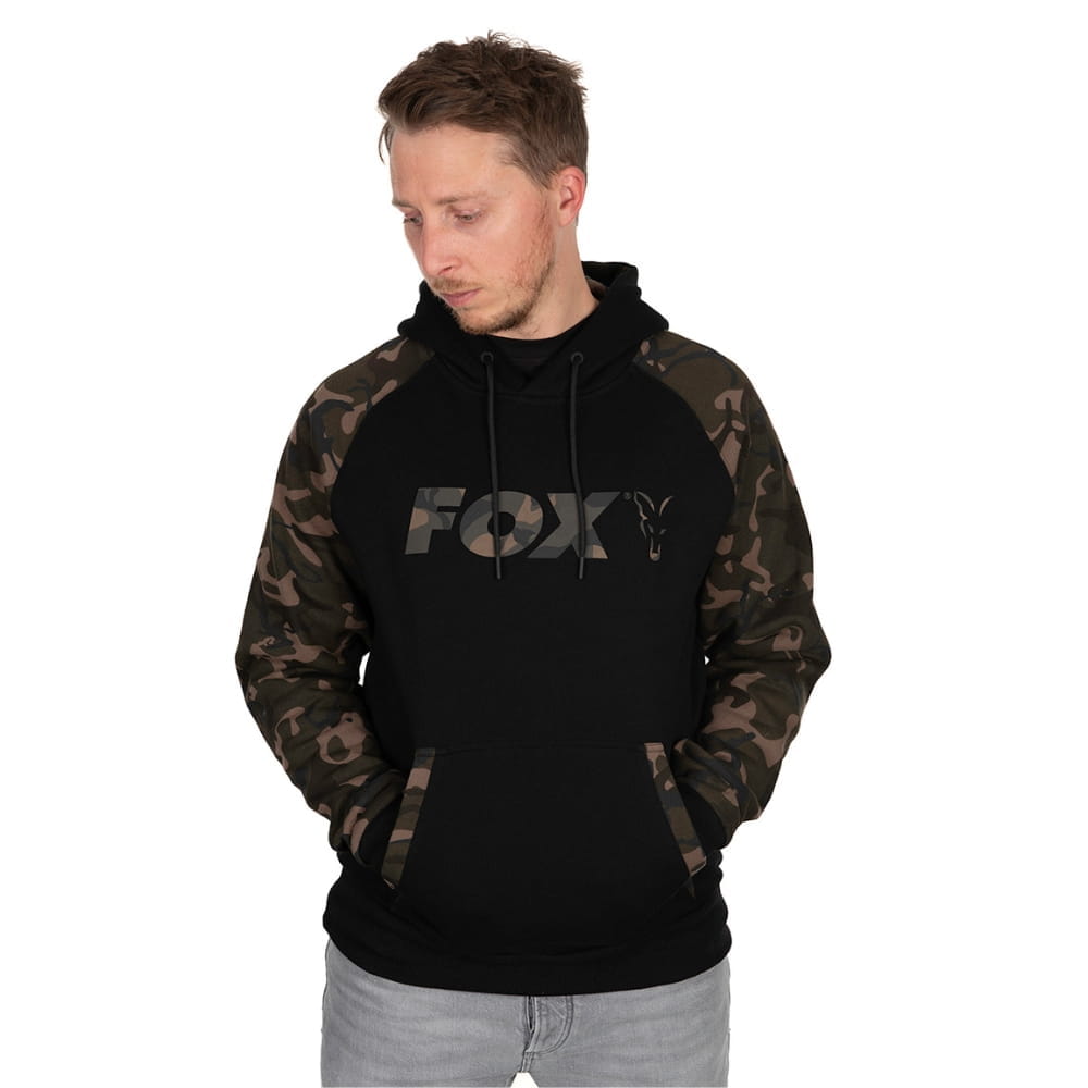 Fox Black/Camo Raglan Hoodie L