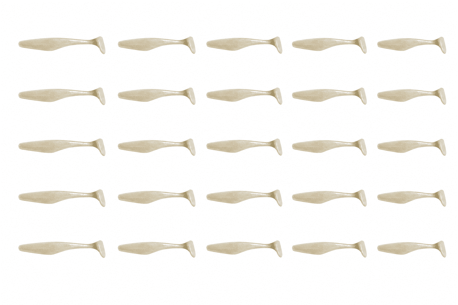 Gummi-Form, Kunststoff-Würfel, Beige Fisch, Fischform, Mehrfachstück