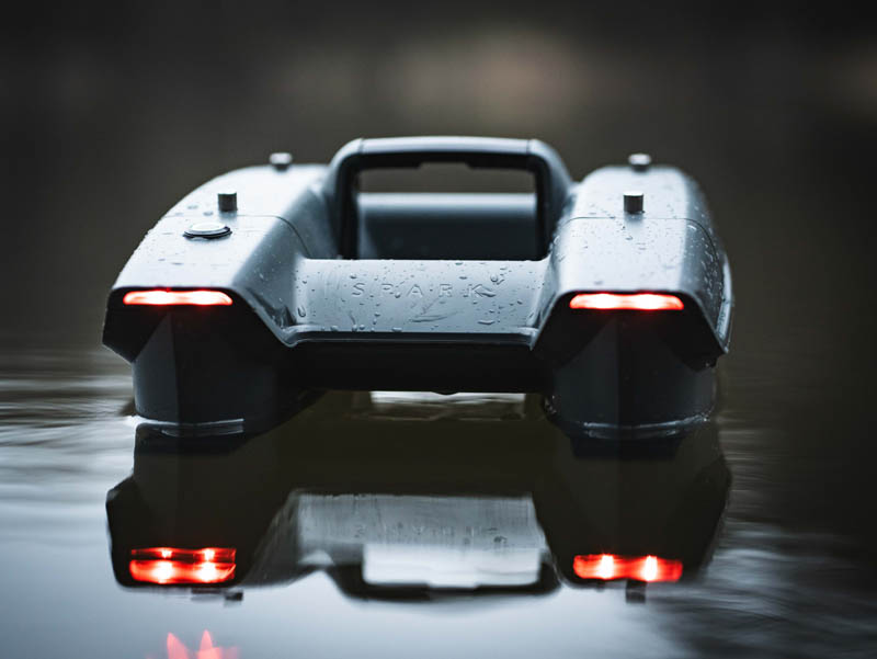 Hovercraft, Wasserfahrzeug, Rote-Leuchten, Regentropfen, Grau