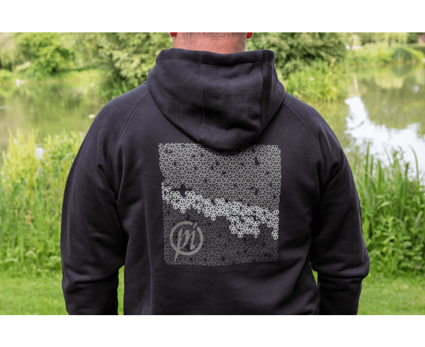 Preston Black French Terry Hoodie XL, Hoodie, Hooded sweatshirt, Schwarzer Hoodie, Grafikdruck,  Gemustertes Back-Design
