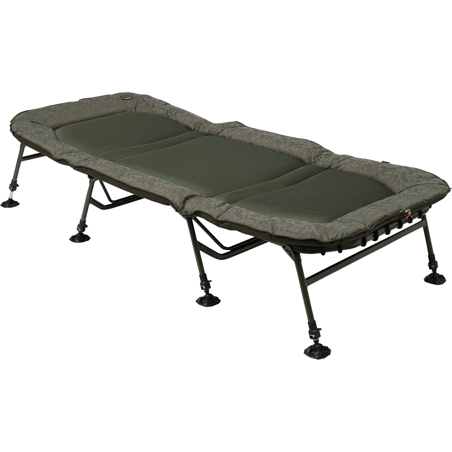 Campingbett, Klappbett, grün, Canvas, starker Rahmen