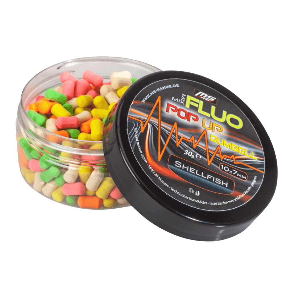 MS Range Fluo Pop Up Dumbell Mix Coquillages 10x7 mm