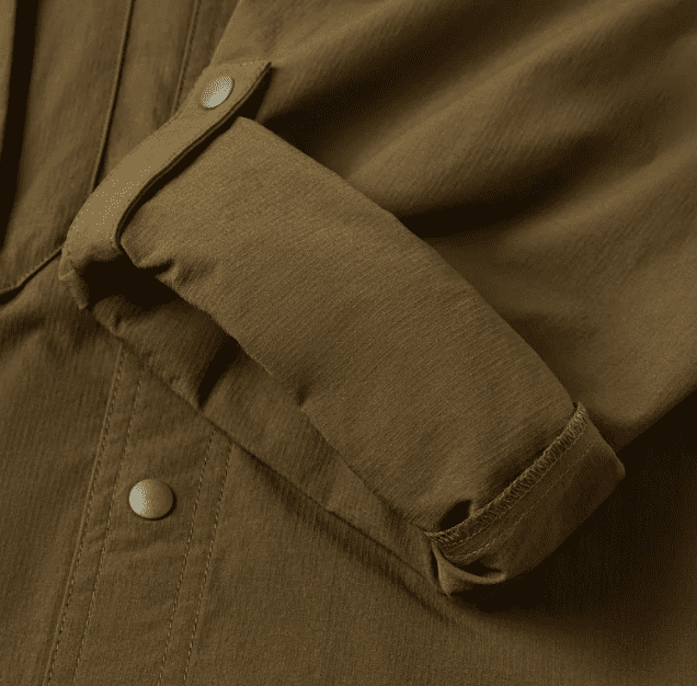 canvas, khaki, Hemd, Langarm, Druckknopf