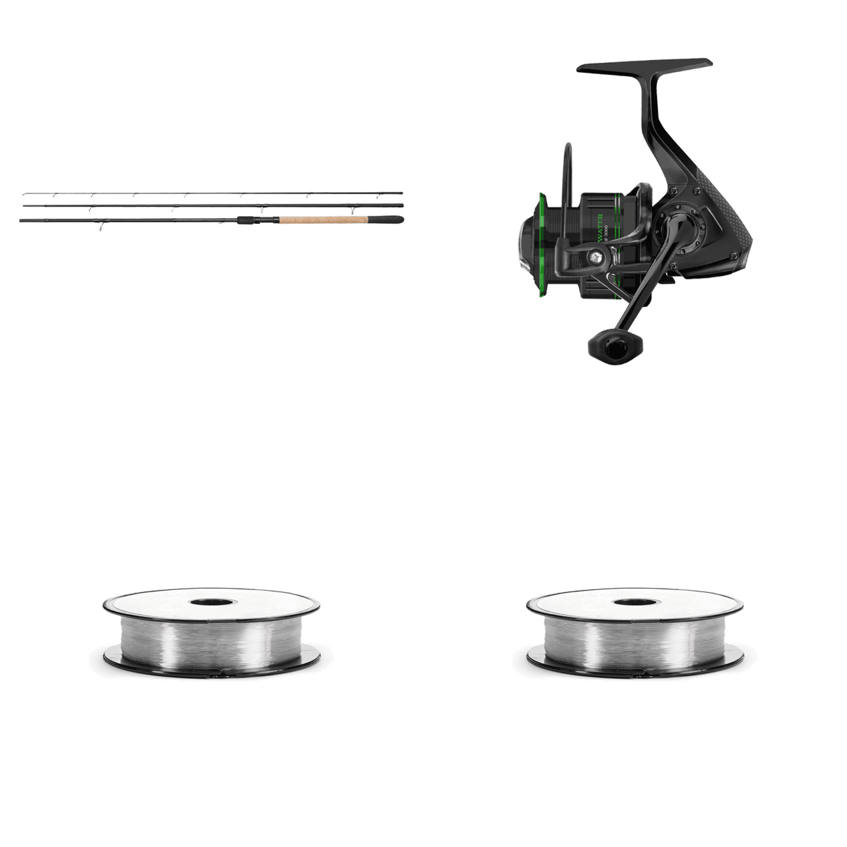 Angeln, Rute, Rollen-Set, Fischerschnur, Fangrolle