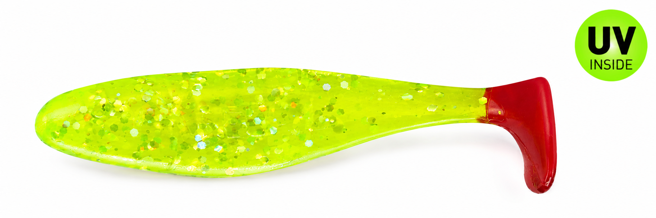 Weiche Plastik Köder, Angelschnur Köder, Neon grün, Glitzer, Zweifarbig Griff
