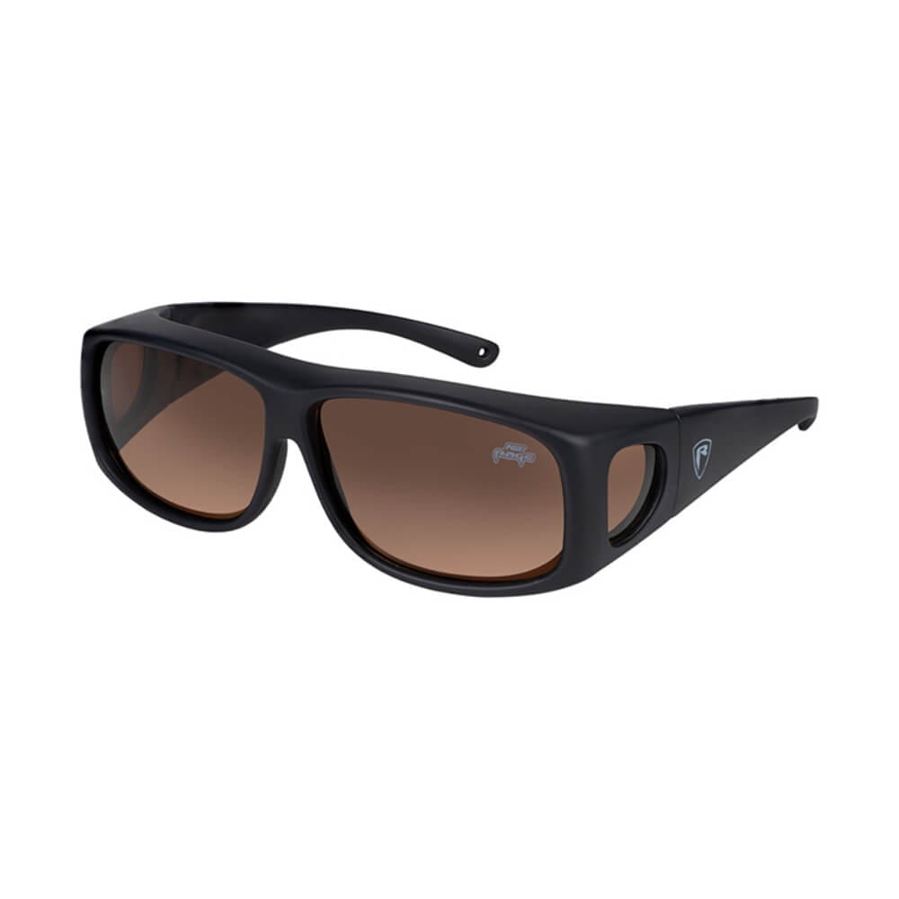 Sonnenbrille, rahmen schwarz, braune Gläser, Sportbrille, große Linsen