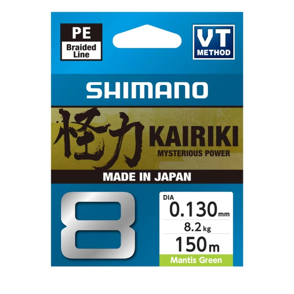 Shimano Kairiki 8-Braid green 150m 0,130 mm 8,2 kg Text