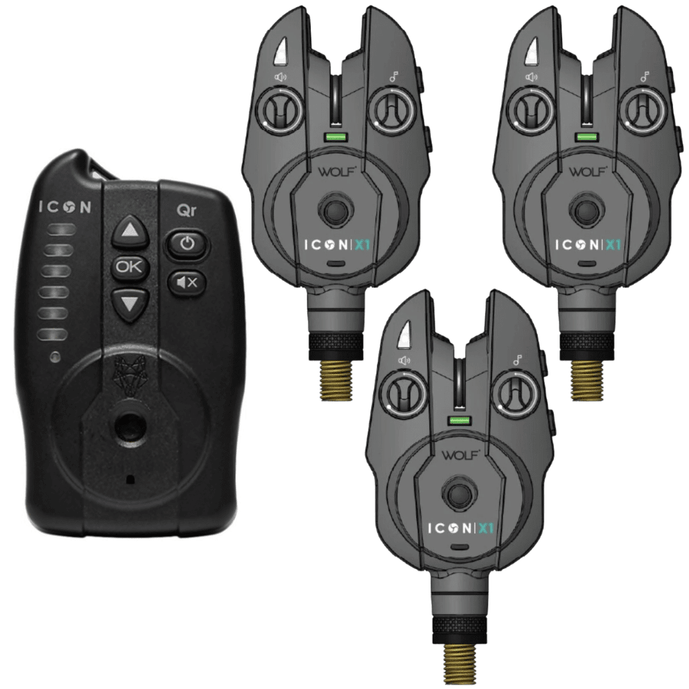 Wolf Icon X1 Bite Alarm Set 3+1 (1x WFIC007+3x WFIC034) Wolf Icon X1 Bite Alarm Set 3+1 (1x WFIC007+3x WFIC034)
