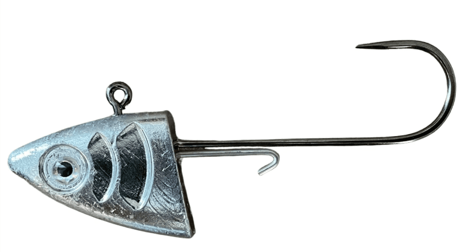 Gamakatsu Xtra Strong Jig Fischkopf Wirekeeper 8/0 150g, Angelhaken, Meeresangeln, Köderhaken, Eingekerbt, Spitzhaken