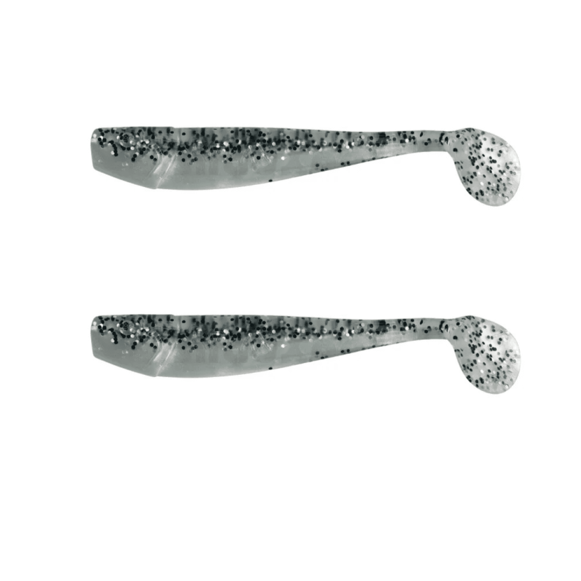 SX King-Shad 14cm (5") perlweiß/klar salt'n pepper glitter 2 Stück, Gummifische, Softbait, Schwarmfarben, Glitter, Twister