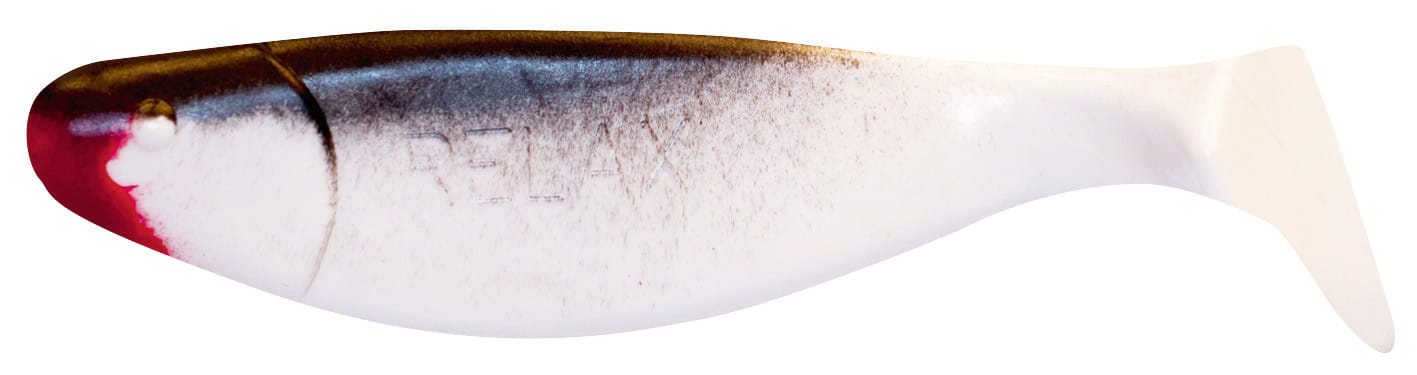 Relax Jankes 11cm (4") Reinweiß / Schwarz 10 Stück, Softbait, Köder, Angelköder, Schwimmköder, farbenfroher Köder