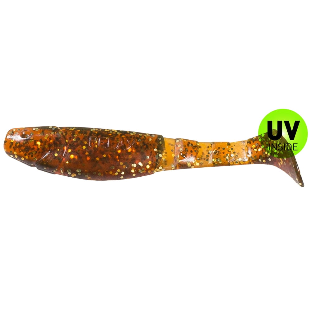 Relax Kopyto-Classic 11 cm (4") Motoroil-Gold-Glitter 10 pezzi Rauchrohr