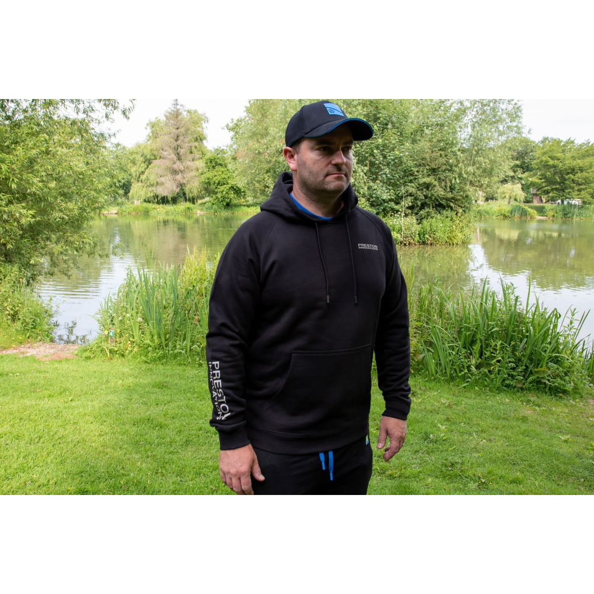 Preston Black French Terry Hoodie XL – Bild 2, Hoodie, Kapuze, Schwarz, Langarm, Kapuzenpullover