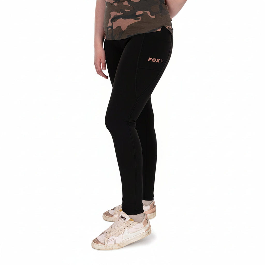 leggings, schwarz, logo, Tasche, athletisch