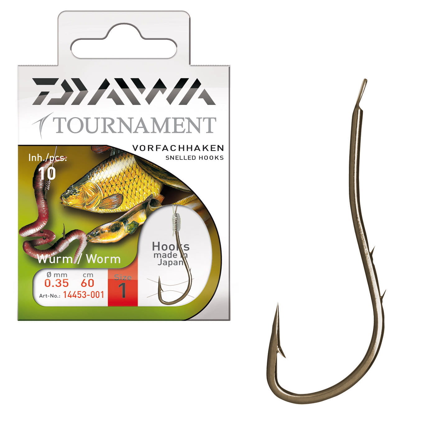 Daiwa Tournament worm hooks 60cm 10 pieces, 4