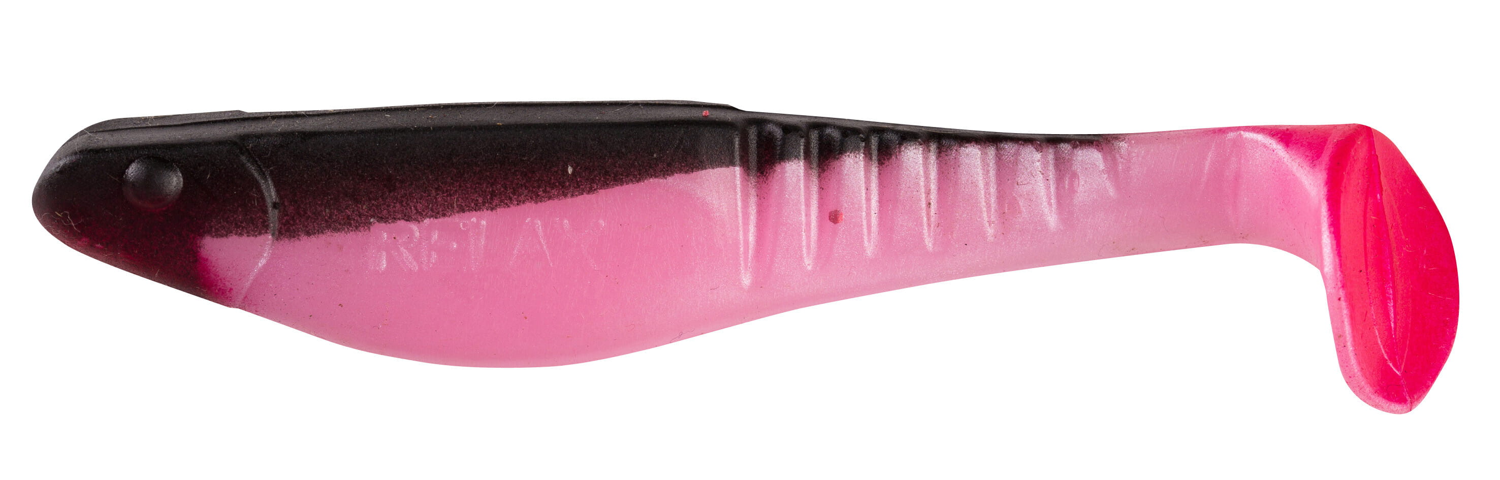 SX Relax Shark 11 cm (4") Bubblegum / Schwarz 10 Stück, Soft lure, Gummifisch, Pink, Kunststoff, Schwimmer