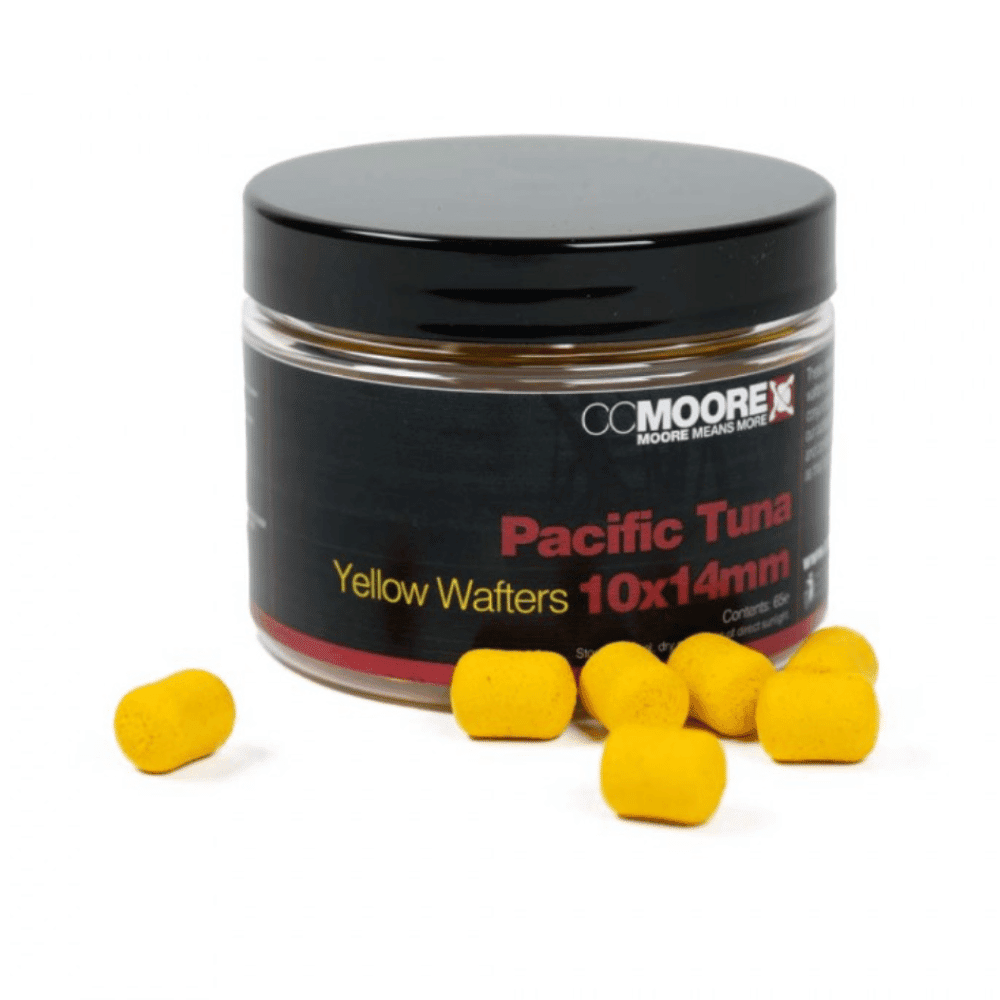 CC Moore Pacific Tuna Yellow Dumbell Wafters 10x14 mm