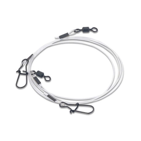 Iron Claw Fluorocarbon Spin Leader 50cm/14,15kg 2 Stück – Bild 2, Angelvorfach, transparent, Karabinerwirbel, Angelzubehör