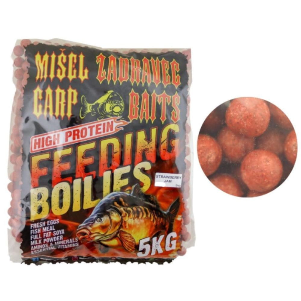 Zadravec Baits Boilies ad alto contenuto proteico al gusto di marmellata di fragole 20 mm 5kg Essen, Süßigkeiten, Tier, Fische, Leben im Meer