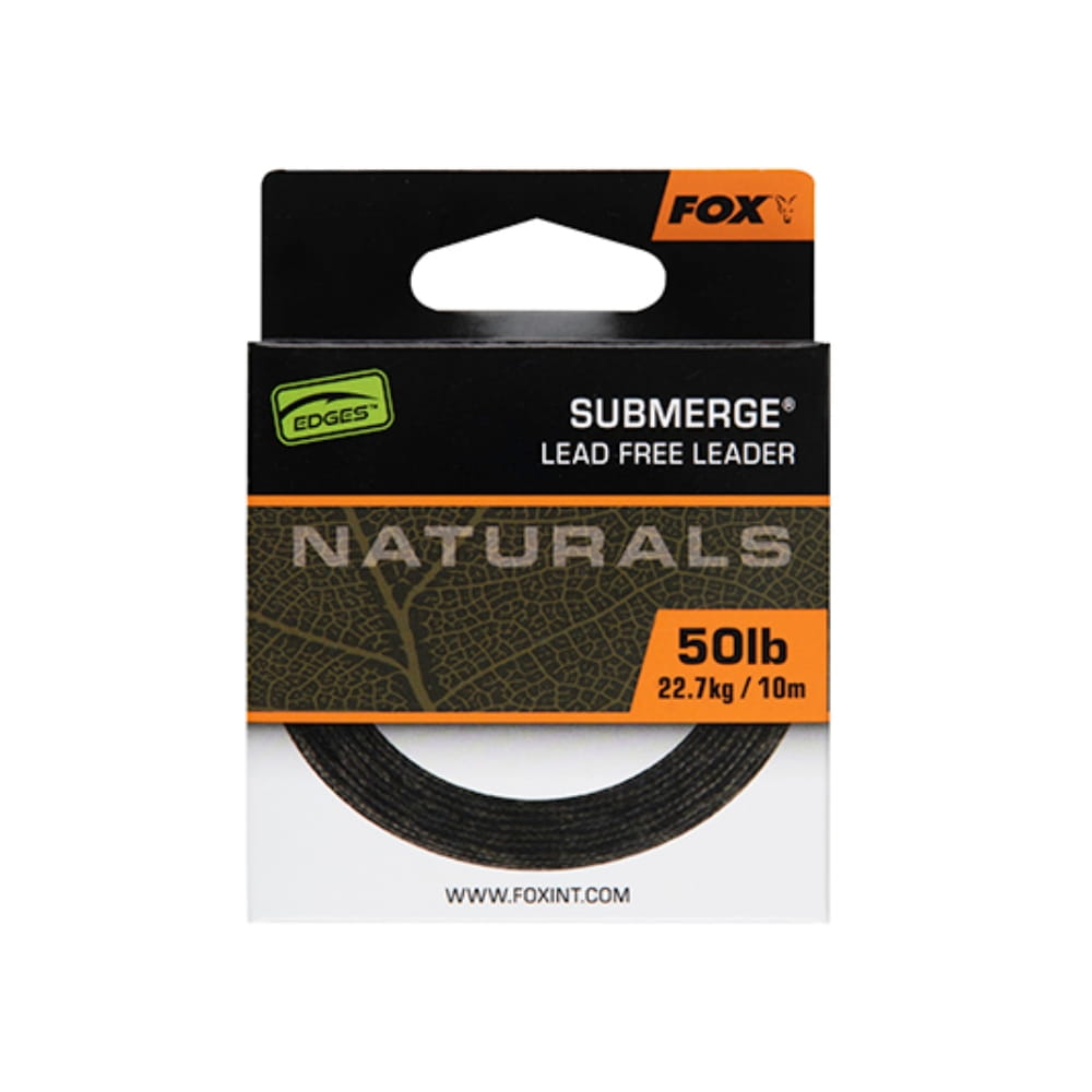 Fox-Naturals-Submerge-Leader-x-50lb-22-7kg-10m-CAC825 Fox Naturals Submerge Leader x 50 libbre 22,7 kg 10 m