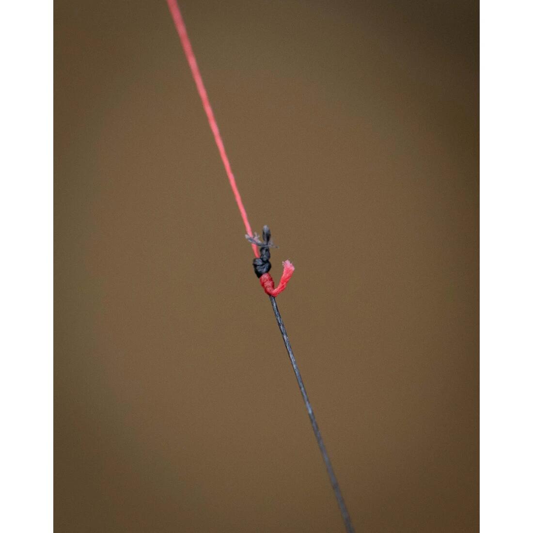 draht, faden, rot, grau, knoten