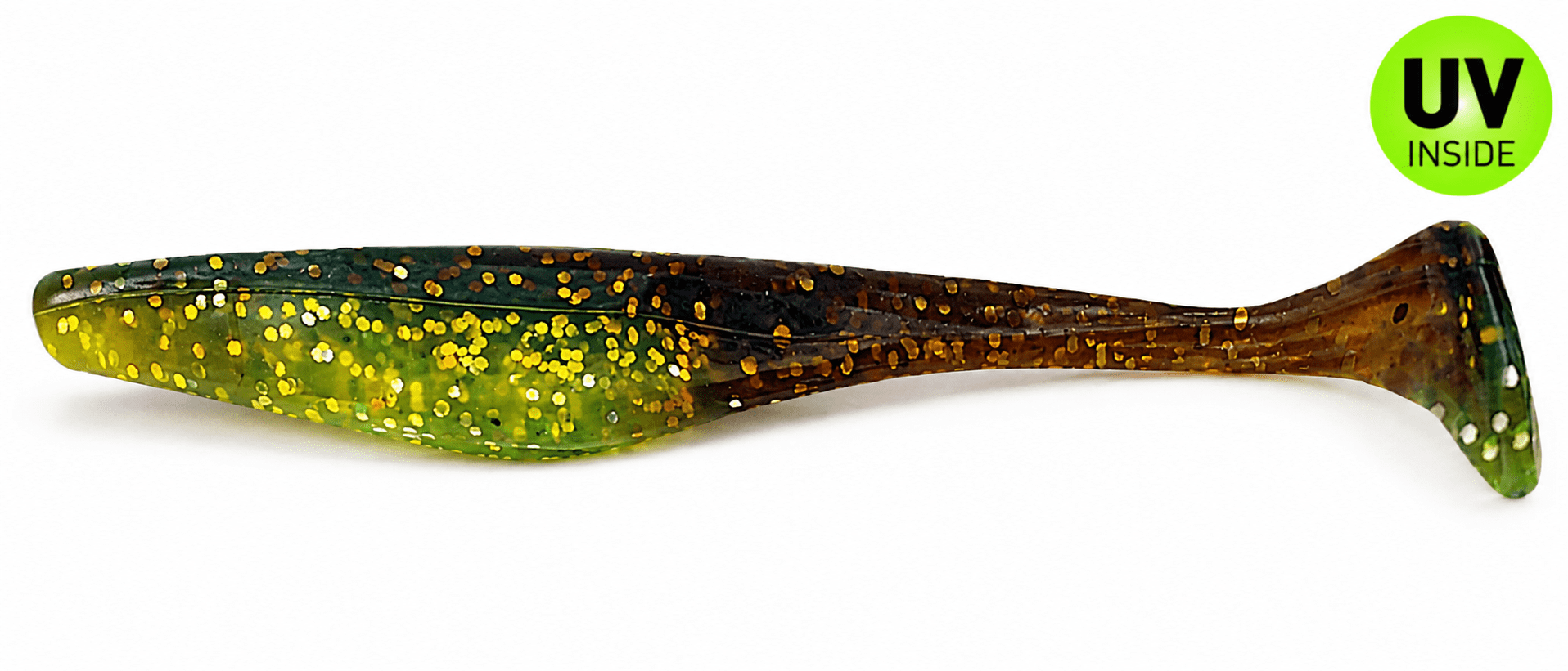 Gummijig, Köder, Twister, Glitzer, Mehrfarbig