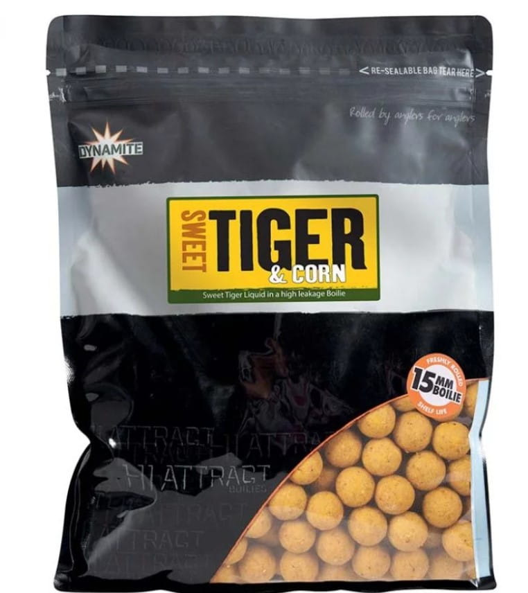 Dynamite Baits Sweet Tiger & Corn Boilie 15 mm 1 kg Essen