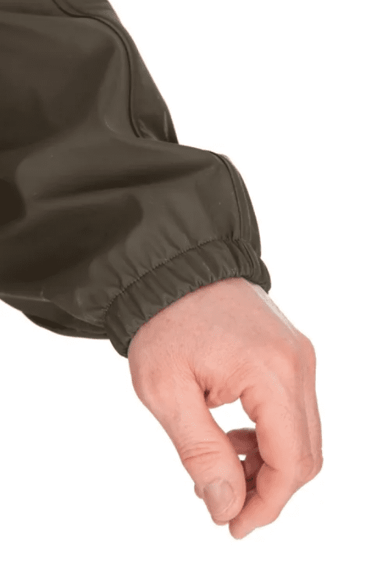 Regenjacke, Ärmel, Rückenpartikel?, Knopflose?, Pufferhülle?