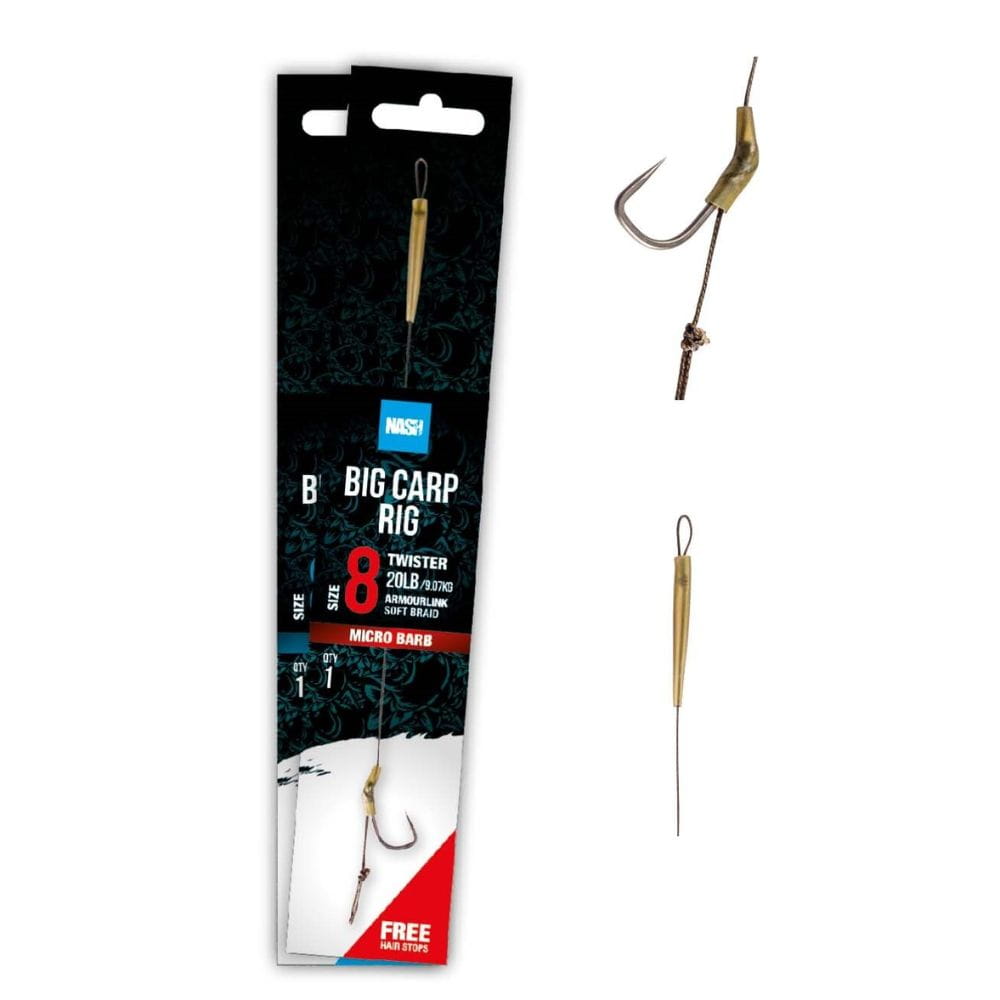 Nash Big Carp Rig Size 6 Barbless Elektronik, Hardware