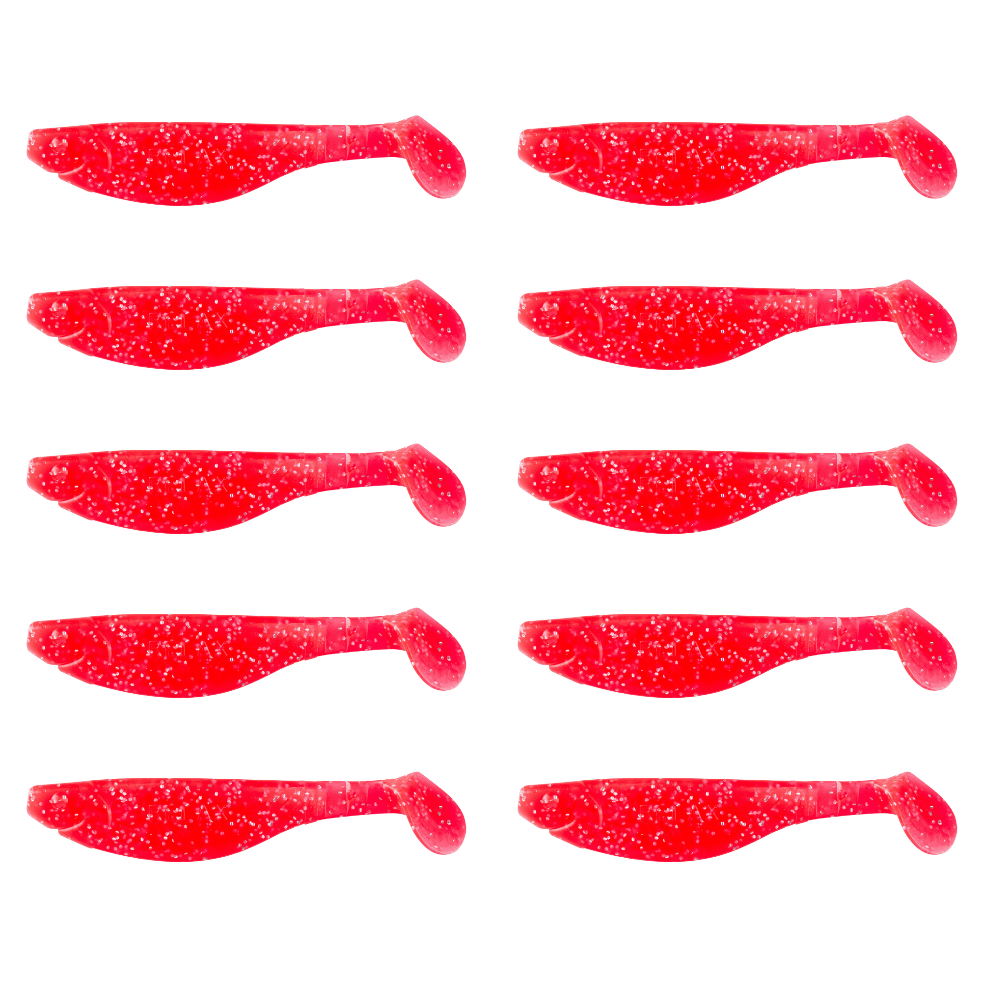 Relax Kopyto River 11cm (4") Feuerrot Glitter 10 Stück – Bild 2, weiches Kunststoff-Spinner?, Angelköder?, Weichköder, rosa, gesprenkeltes Muster