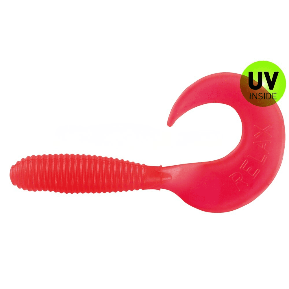Haken, weiche Köder, rot, UV innen, Gummi-Form