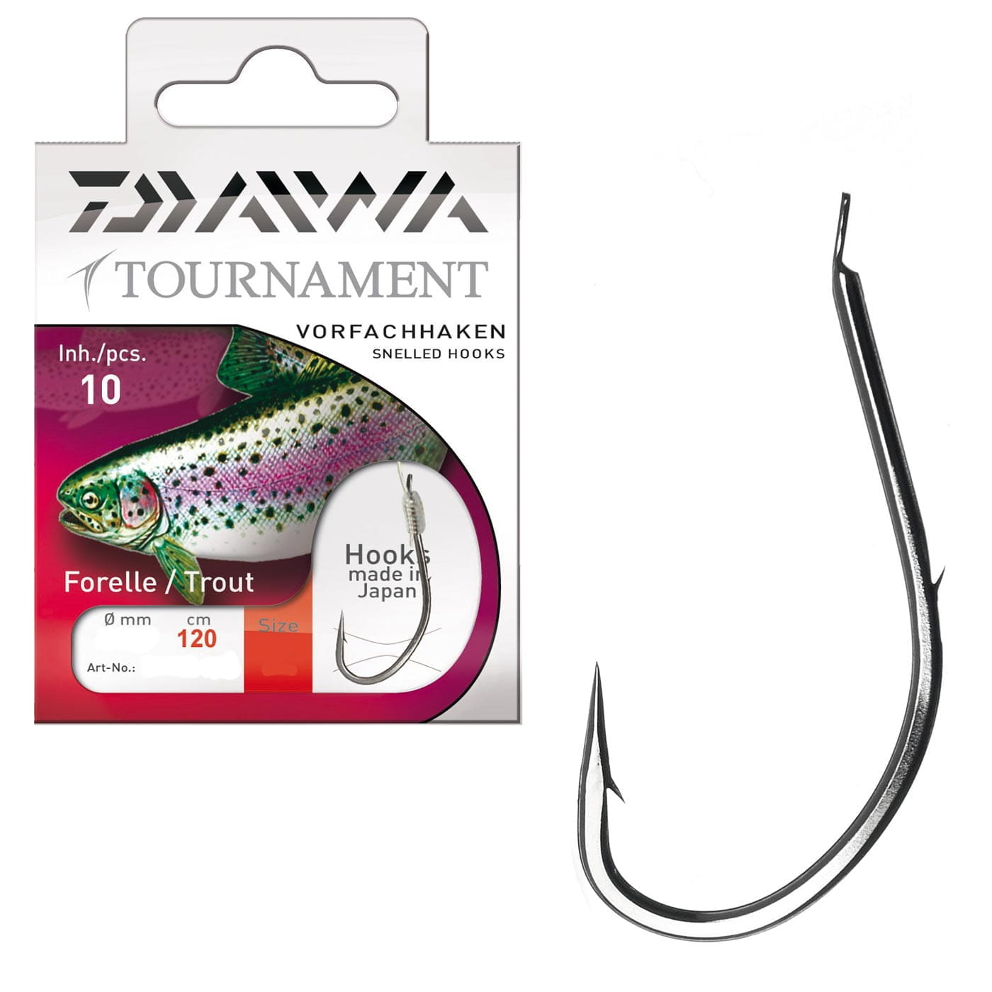 Daiwa Tournament trout hooks 120cm 10 pieces