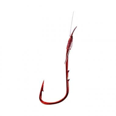 Singer worm hooks R-18 size 6 60 cm 0.28 mm 6.7 kg 10 pieces
