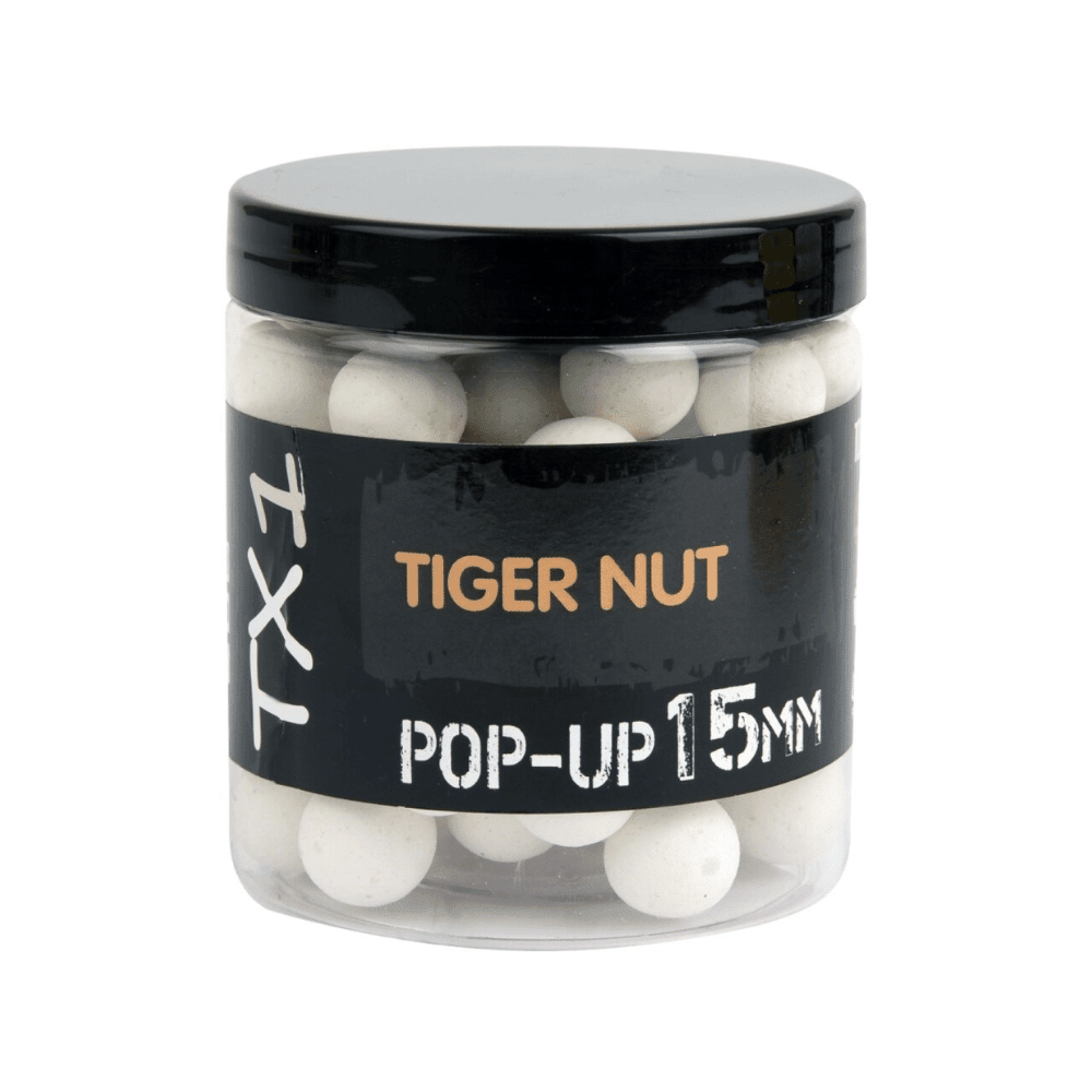 Shimano Tribal TX1 Popup Tiger Nut Fluoro White 15mm 80g Kann, Zinn