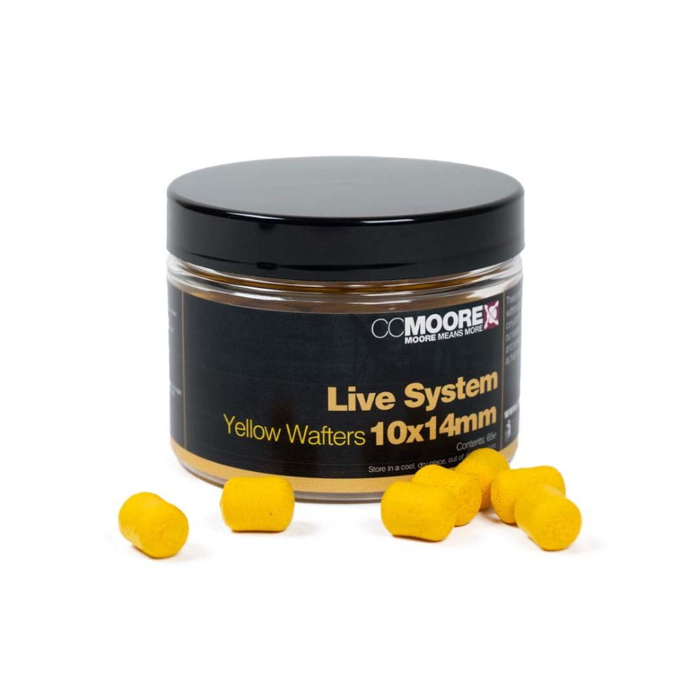 CC Moore Live System Yellow Dumbell Wafters 10 x14 mm