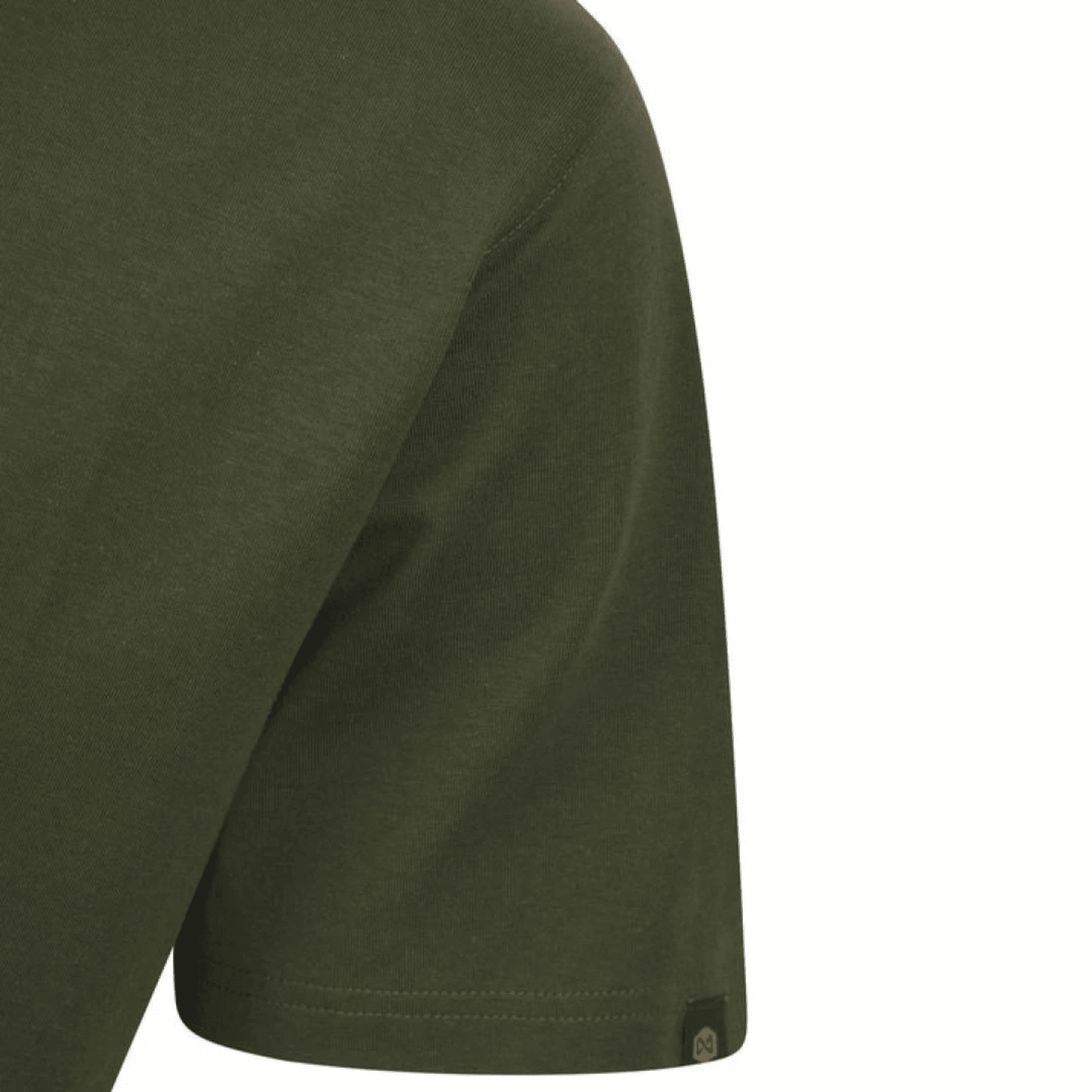 T-Shirt, Olivgrün, Kurzarm, Baumwolle, Rundhalsausschnitt