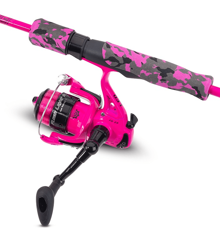 Sänger Flashlight Stick Pro Set Rute+Rolle+Schnur 195cm 8-28g + LED-Rolle – Bild 2, Angelrolle, Angelrute, Spinning reel, Grau-Pink Camouflage, Größenangabe N/A