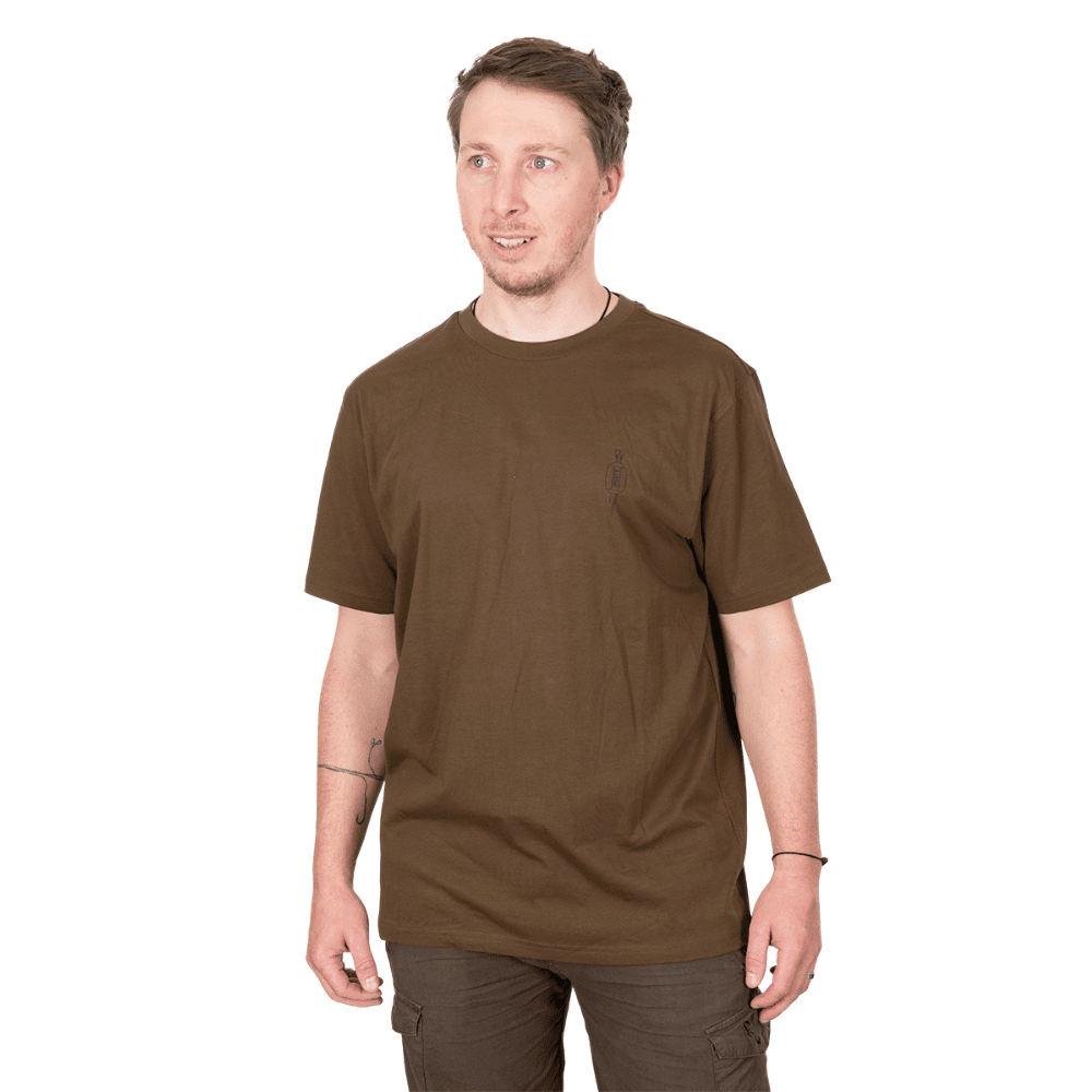 T-Shirt, Braun, Kurzarm, Rundhalsausschnitt,  Cargo shorts