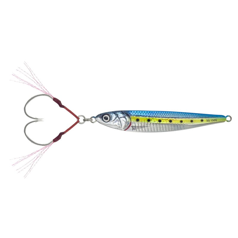 Savage Gear 3D Anchovy Jig 8cm 30G Blue Sardine, jig lure, fischköder, dreifachhaken, spinn lure, bunter köder