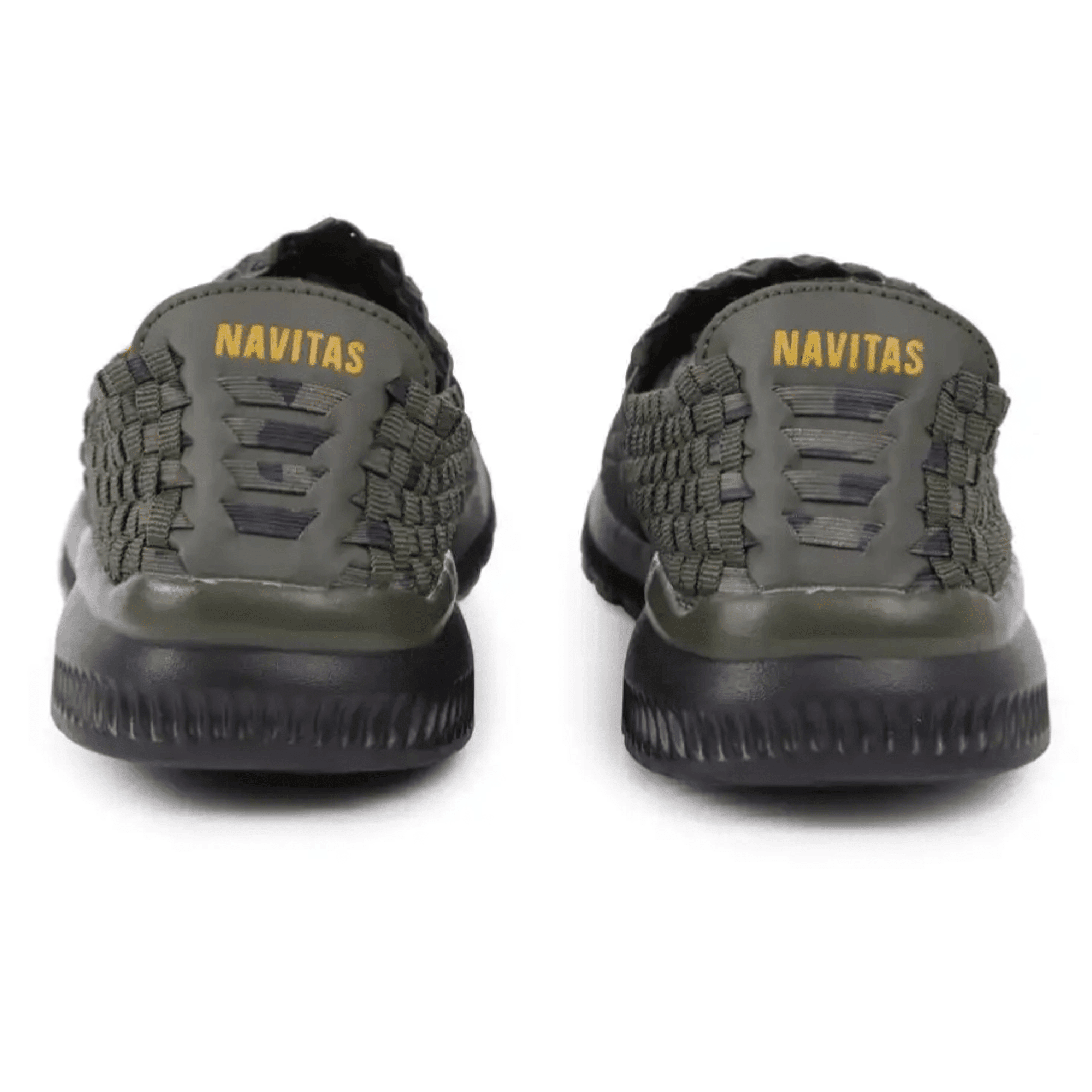 sneaker, rückansicht, olivgrün, gewebtes Obermaterial, navitas